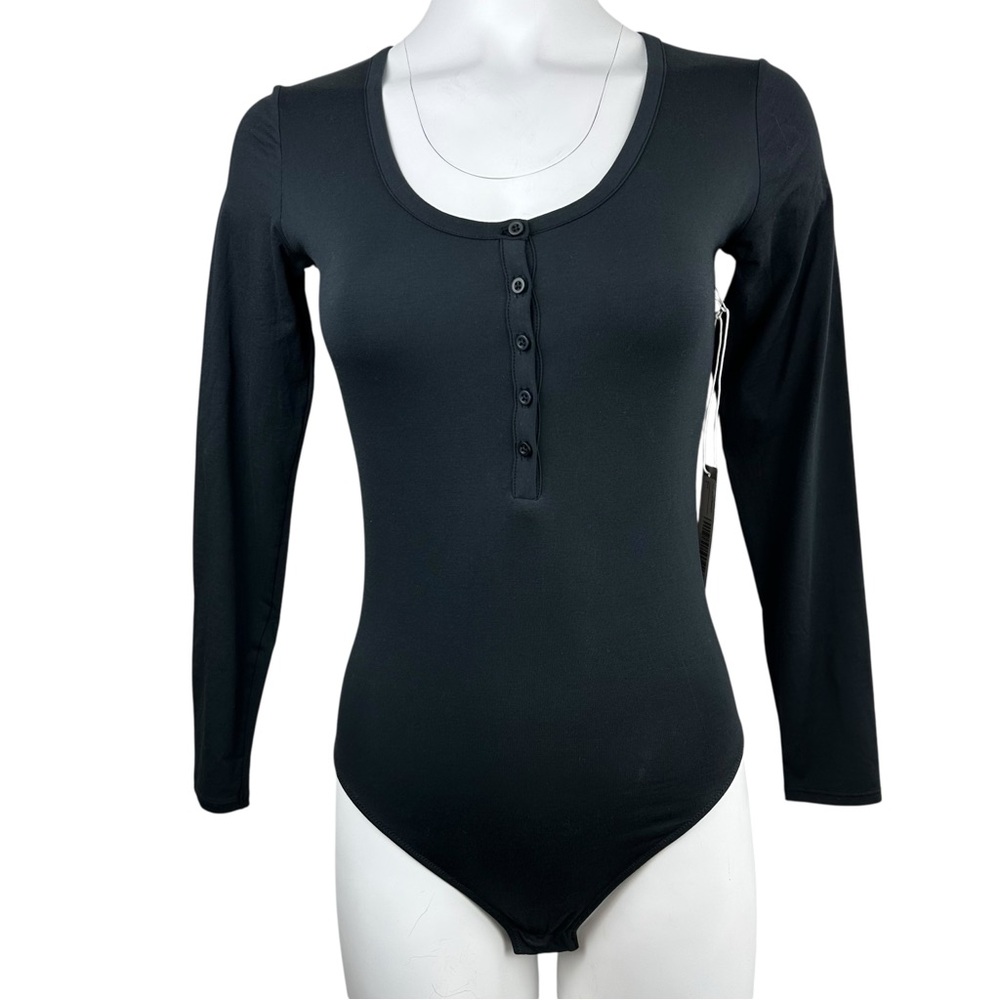 NWT Everlane The Henley Bodysuit in Black Size S Small - Picture 2 of 7